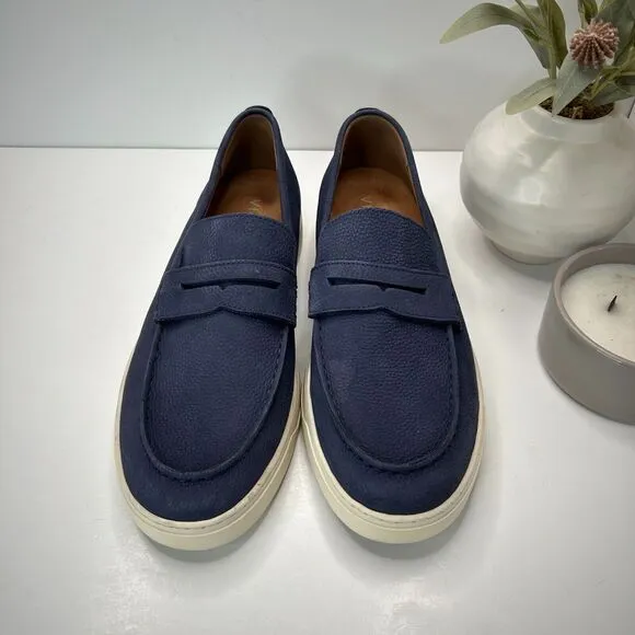 Vionic Thompson Slip-on Penny Loafers Casual Comfort Shoe Navy Men's 12 Wide
