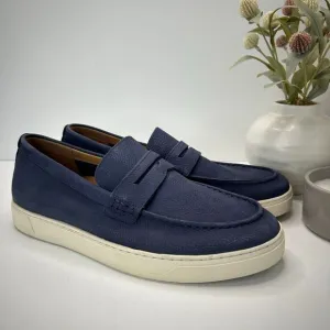Vionic Thompson Slip-on Penny Loafers Casual Comfort Shoe Navy Men's 12 Wide