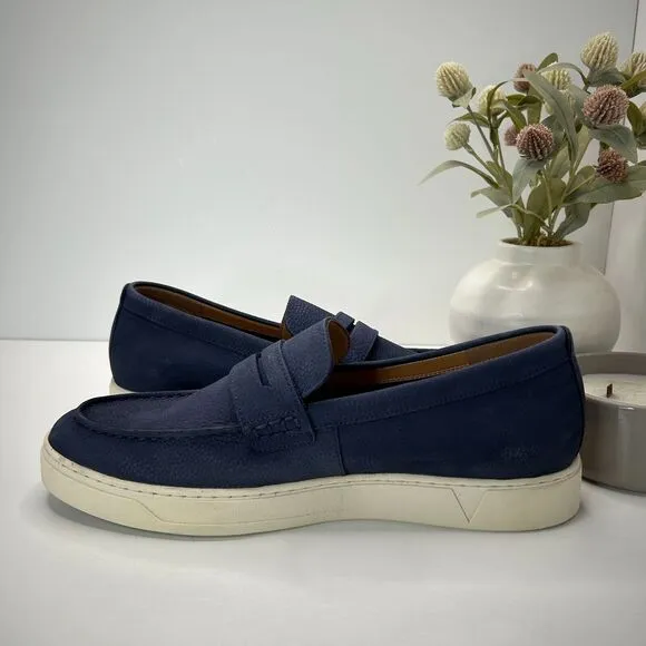 Vionic Thompson Slip-on Penny Loafers Casual Comfort Shoe Navy Men's 12 Wide