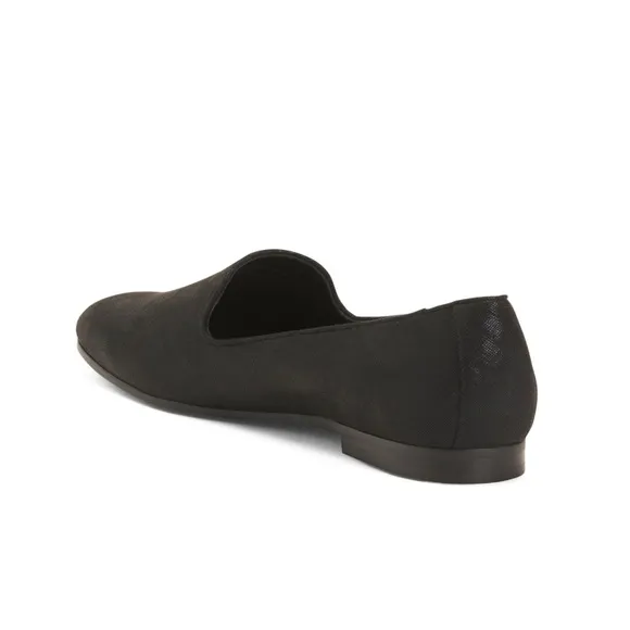Vionic Willa Shimmer Suede Comfort Loafers Black With Metallic Women’s Size 7