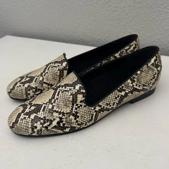 Vionic Willa Snakeskin Print Slip On Loafers Comfort Shoes Size 11 Wide