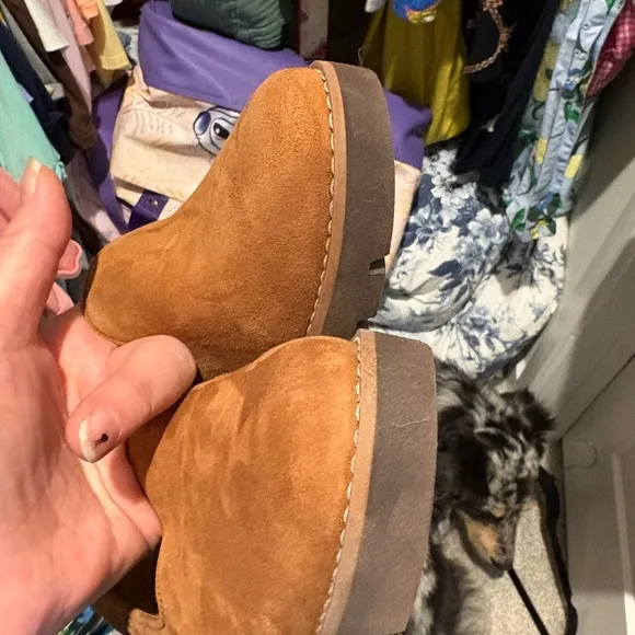 Vionic Willa Wedge Suede Loafers Toffee Comfort 9M brown