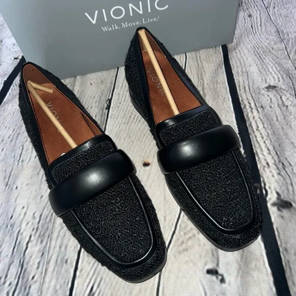 Vionic Womens Mylene Boucle Slip On Loafers