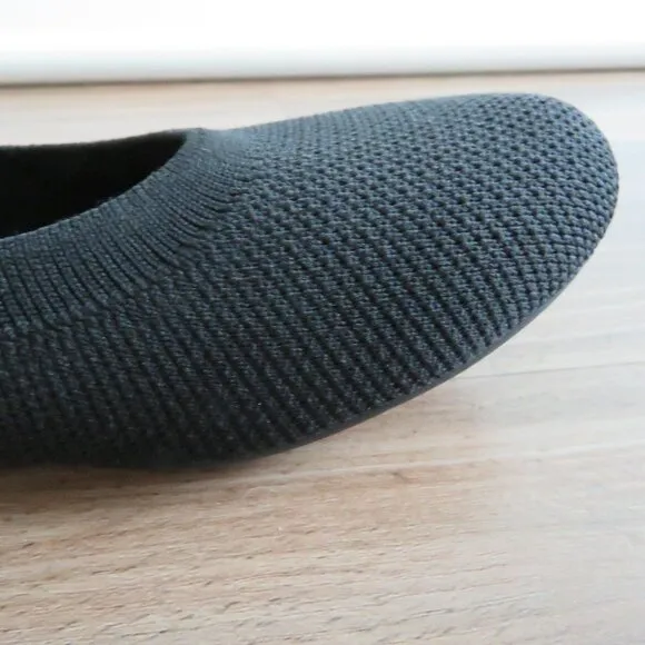 VIVAIA Claire Round Toe Flat Shoes in Black Knit Ballet Minimalist Size US 11
