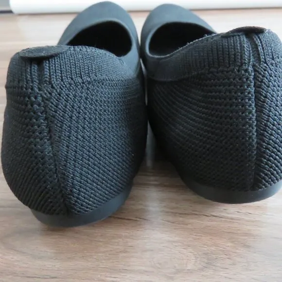 VIVAIA Claire Round Toe Flat Shoes in Black Knit Ballet Minimalist Size US 11