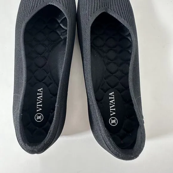 VIVAIA Margot Shoes Slip On Square Toe Flats Ballet Shoes US Size 7-7.5 EU 38