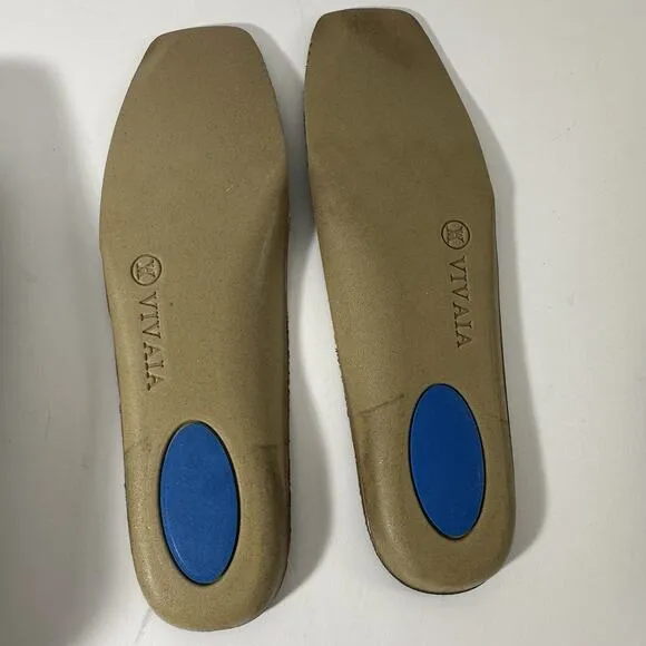VIVAIA Margot Shoes Slip On Square Toe Flats Ballet Shoes US Size 7-7.5 EU 38
