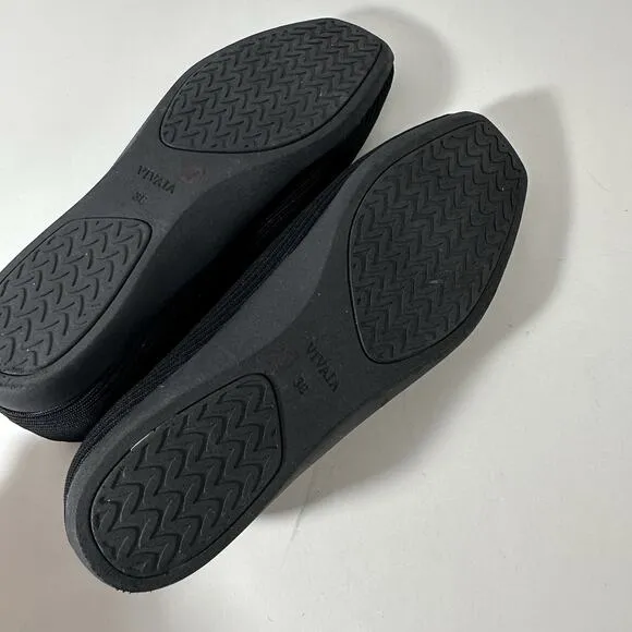VIVAIA Margot Shoes Slip On Square Toe Flats Ballet Shoes US Size 7-7.5 EU 38