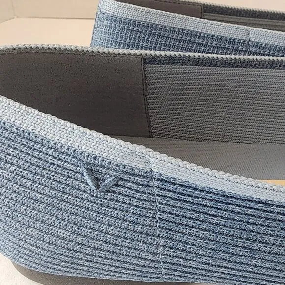 Vivaia Samantha Classic Loafer Square Toe Flats Denim Blue Size 42 (US 10.5) New