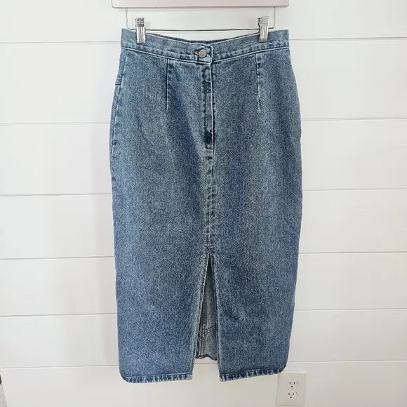 VIVALDI Vintage jeans skirt midi style