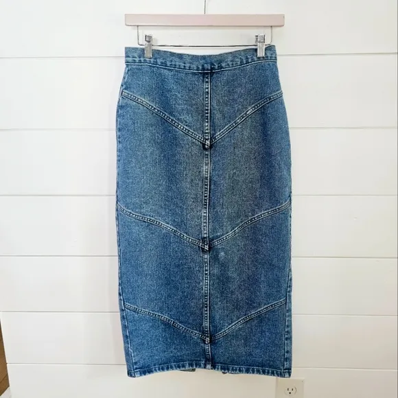 VIVALDI Vintage jeans skirt midi style