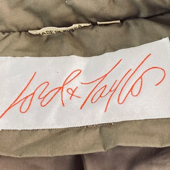 VTG 1980’s Lord &amp; Taylor’s Long Quilted Puffer Coat in Light Tan Size M