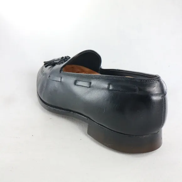 VTG Biltrite Blk Leather GOLF CLEAT Tassel Loafers