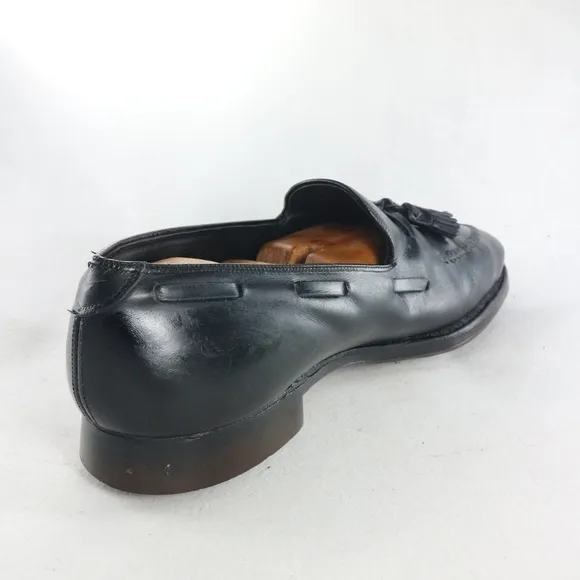 VTG Biltrite Blk Leather GOLF CLEAT Tassel Loafers