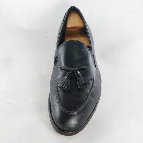 VTG Biltrite Blk Leather GOLF CLEAT Tassel Loafers