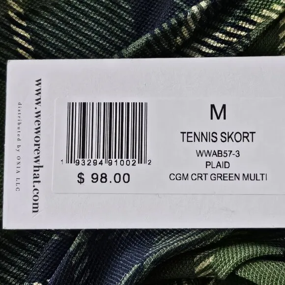 WeWoreWhat Plaid Court Green Tennis Skort Size M | Sporty &amp; Chic
