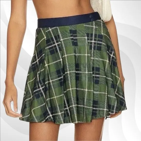 WeWoreWhat Plaid Court Green Tennis Skort Size M | Sporty &amp; Chic