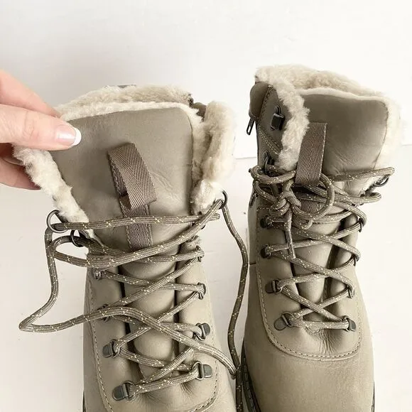 Woman's Gray Boots‎ L.L.Bean Camden Hill Boot Alpine Insulated Size 8 Lug Heel