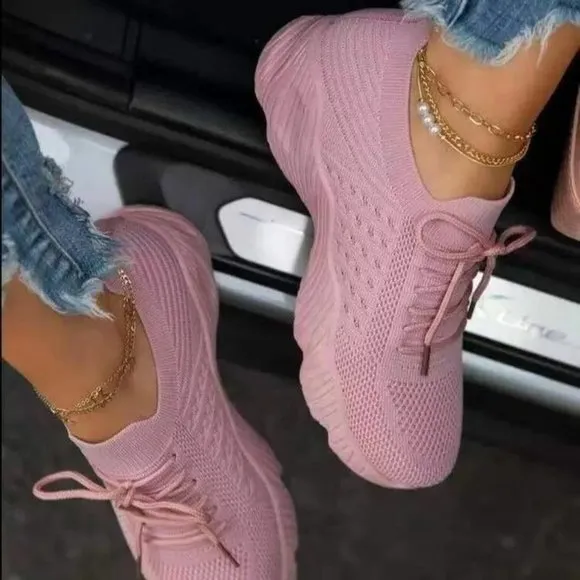 Women Running Sneakers Comfortable Walking Gym Fashion Casual Trainer Sh…