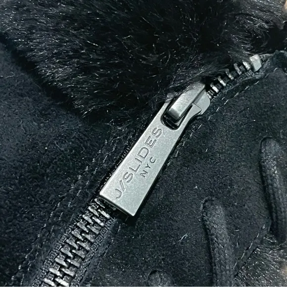 Women's Black Fur-Lined Sneakers