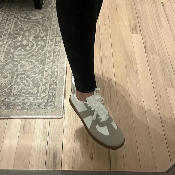 Women's Gray and White Sneakers