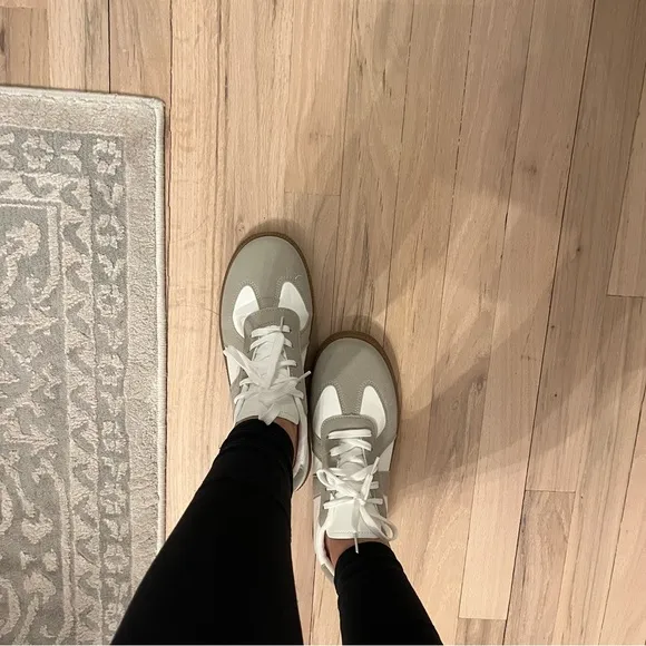 Women's Gray and White Sneakers