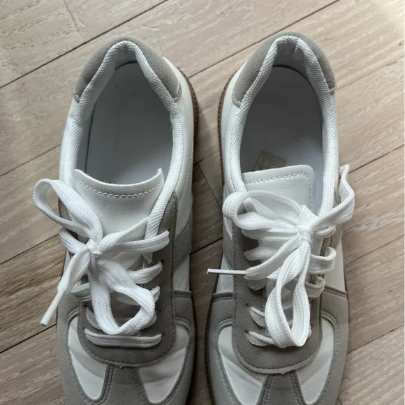 Women's Gray and White Sneakers