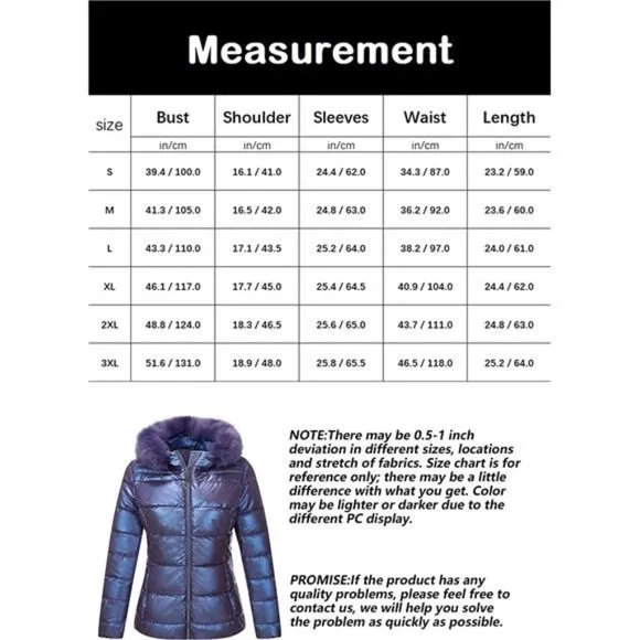 Women's Warm Quilted Bubble Padded Hood Coat with Faux Fur Collar,  Purple