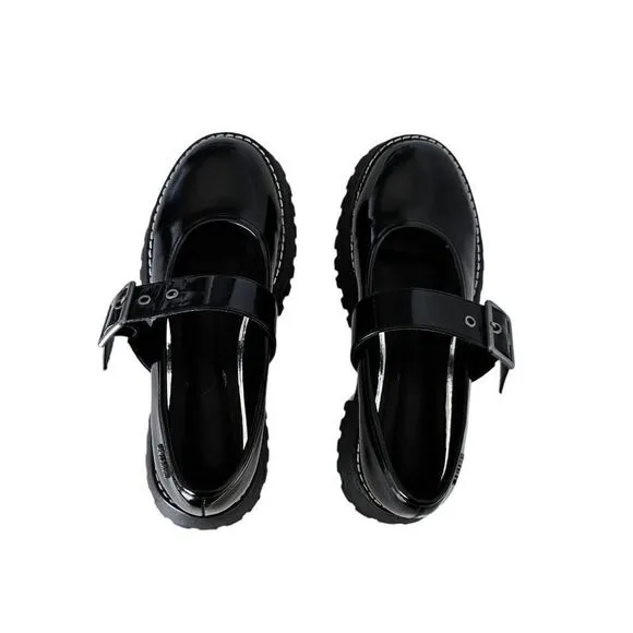 y2k goth chunky loafers