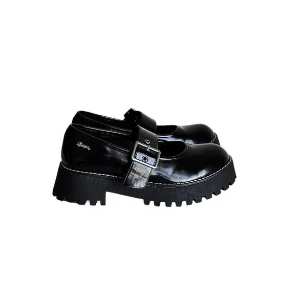 y2k goth chunky loafers