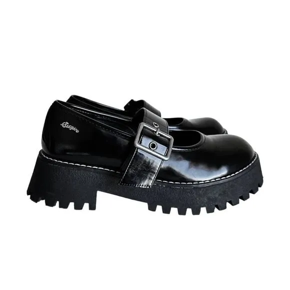 y2k goth chunky loafers