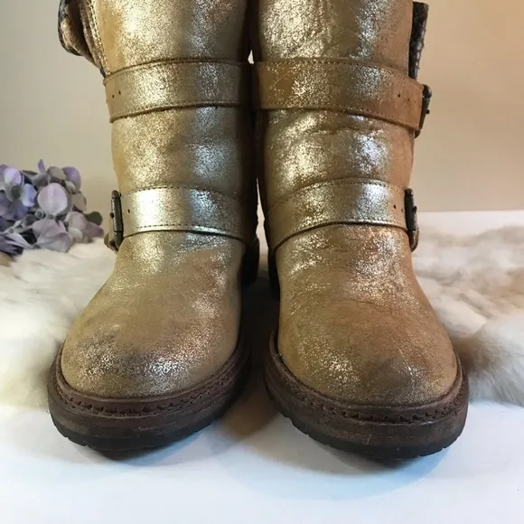 Zadig &amp; Voltaire Quilted Leather Moto Boots 37