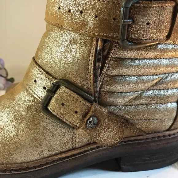 Zadig &amp; Voltaire Quilted Leather Moto Boots 37
