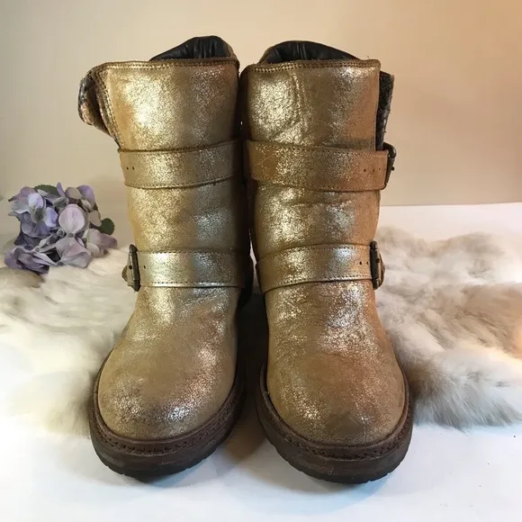 Zadig &amp; Voltaire Quilted Leather Moto Boots 37