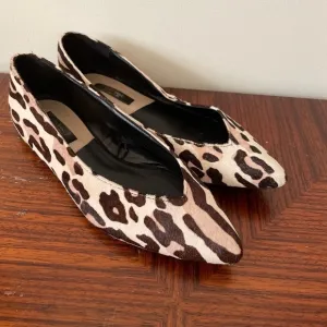 Zara Animal Print Flats Size 7