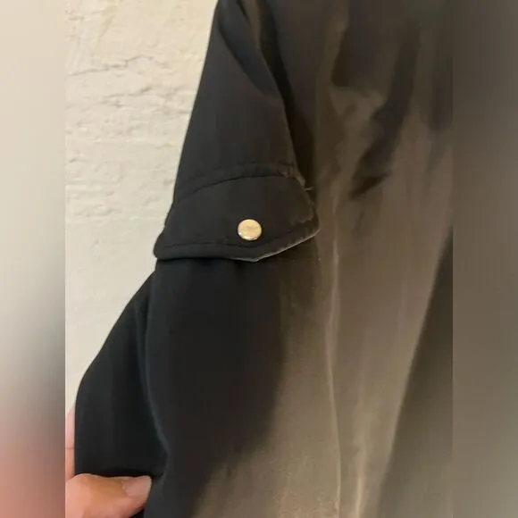 Zara Bomber unisex, amazing, sleek stylish bomber size medium, black w/zippers