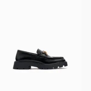 Zara lug sole leather loafers - black (6.5) ref 2523/010