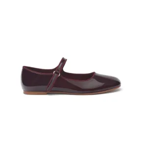 Zara maroon patient leather little girl flats size 12