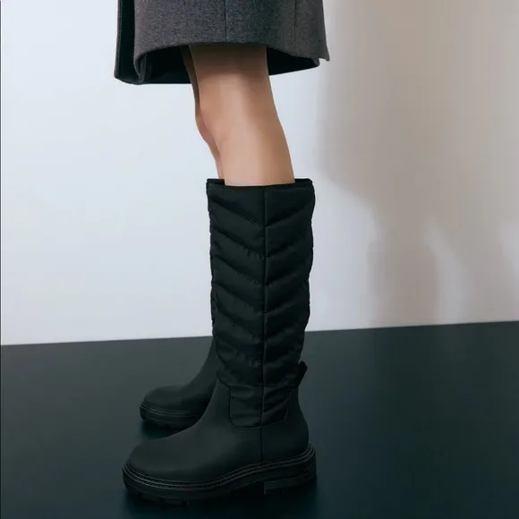 ZARA Quilted Boots