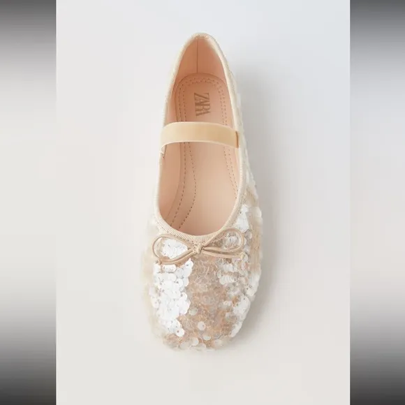 ZARA SEQUIN BALLET FLATS 2546/230 015