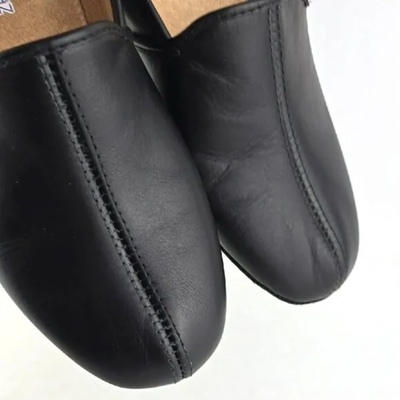Zero Stress Men's Black Matt Lightweight Slip-On Loafers Rounded Toe Size 7W