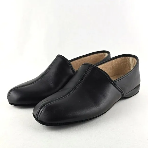 Zero Stress Men's Black Matt Lightweight Slip-On Loafers Rounded Toe Size 7W