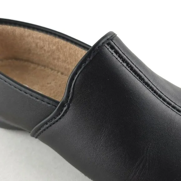 Zero Stress Men's Black Matt Lightweight Slip-On Loafers Rounded Toe Size 7W