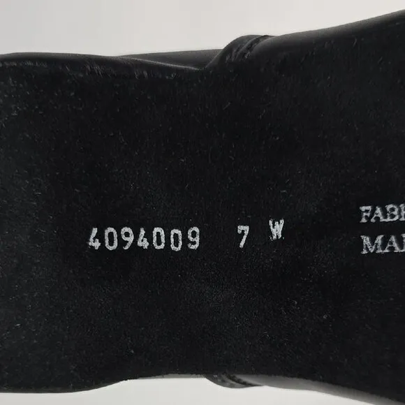 Zero Stress Men's Black Matt Lightweight Slip-On Loafers Rounded Toe Size 7W